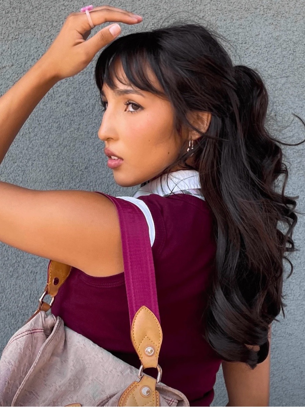 INSERT NAME HERE INH Emily Mini Claw Clip Pony Extension Dark Brown 14”